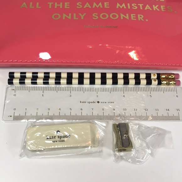 NWT Kate Spade Same Mistakes Pencil Pouch complete - Picture 5 of 8